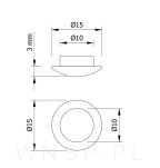 Zaślepki drewniane 20 sztuk do otworu Ø 10 mm dąb, surowe - 2
