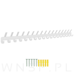 Wieszak 1002 mm z 35 uchwytami, haczykami, kolor biały przykręcany - 4