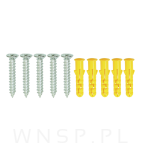 Wieszak 1002 mm z 35 uchwytami, haczykami, kolor biały przykręcany - 7