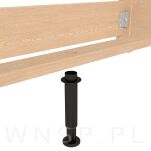 Noga stalowa regulowana 17 - 30 CM z blachą montażową, czarna - 4