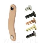 Uchwyt skórzany beż w zestawie - rozstaw 128 mm - 8