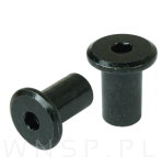 Nakrętka Ericsona M6 x 15, tulejka meblowa 100 sztuk do połączeń, łeb płaski, czarna - 3