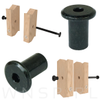 Nakrętka Ericsona M6 x 15, tulejka meblowa 100 sztuk do połączeń, łeb płaski, czarna - 6