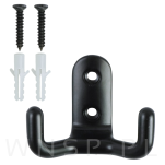 Haczyk typ Bergen, wieszak podwójny, czarny - 4