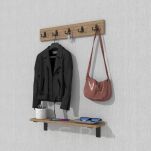 Haczyk typ Bergen, wieszak podwójny, czarny - 5