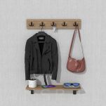 Haczyk typ Bergen, wieszak podwójny, czarny - 6