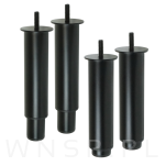 4x Noga stalowa regulowana 15 - 25 CM ze szpilką M8 x 25 mm, czarna - 8