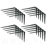 20x Wsporników do półki ściennej 300 x 250 mm, w kolorze czarnym - 5