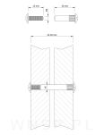10 x Złącze meblowe śrubowe Ø 5 mm M4 (23 - 30 MM) do szafek, płyt meblowych - 2