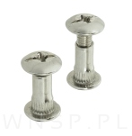 10 x Złącze meblowe śrubowe Ø 5 mm M4 (23 - 30 MM) do szafek, płyt meblowych - 6