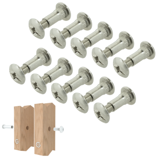 10 x Złącze meblowe śrubowe Ø 5 mm M4 (23 - 30 MM) do szafek, płyt meblowych