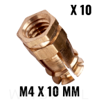 Mufa mosiężna M4 X 10 bez kulki rozporowej - 6