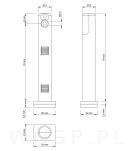 Regulator niewidoczny do mebli  Ø 12 X 79 mm - 2