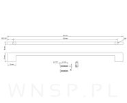 Uchwyt meblowy Wide 320 mm czarny - 2