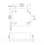 Stopka meblowa 30 mm aluminiowa 65 X 65 mm - 2