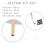 Podkładki filcowe, zestaw filców pod meble różne rozmiary, 217 szt. czarne podkładki filc - 3