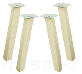 Nóżka bukowa surowa 17 cm, kwadratowa skośna 32x32 mm z blachą - 10