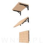 Mocny wspornik składany do półki 2 sztuki, FLEXO 20 x 10,5 cm - 4