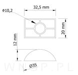 Podkładka Maxi Moon Line 10 sztuk pod otwór fi 35 mm - 2