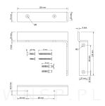 Wsporniki do półki ściennej 2 sztuki 150 x 130 x 25 mm [L + P] - 4