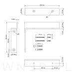 Wsporniki do półki ściennej 2 sztuki 150 x 130 x 25 mm [L + P] - 2
