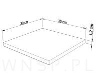 Podkład pod tort 30 x 30 cm kwadrat, dekoracja na urodziny gruby sztywny złoty - 2