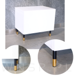 Nogi stalowe okrągłe 22,6 cm, zestaw nóg z wkrętami, czarne matowe + złoto - 3