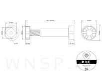 Nóżka kuchenna regulowana H-150 mm, czarna - 2