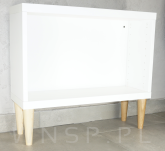 Noga bukowa prosta, stożek 45 cm, surowa ze szpilką M8 x 25 mm - 2