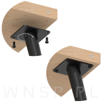 Nogi stalowe skośne meblowe 40 cm zestaw z wkrętami - 3