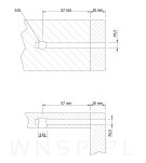 4x złącze do łóżka śruba młoteczkowa połączenie mebli M6/80 - 3
