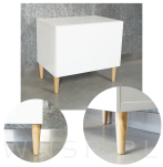 4x Noga dębowa prosta UNIQ 10 CM z blachą montażową - 3