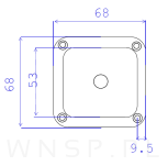 Nóżka bukowa biała 20 cm, walcowa 60 mm z blachą - 6