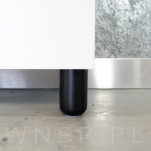 Nóżka bukowa biała 20 cm, walcowa 60 mm z blachą - 3