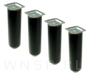 Nóżka bukowa biała 20 cm, walcowa 60 mm z blachą - 4