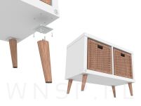 Noga bukowa skośna, stożek 45 cm, orzech - 6