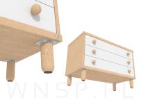 Uchwyt drewniany typ kula bukowy 35 x 36 mm, lakier - 5