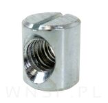 Złącze do łóżka z nakrętką wałeczkową i wkrętem M8X60 mm - 6