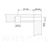 Złącze do łóżka z nakrętką wałeczkową i wkrętem M8X60 mm - 8