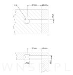 Złącze do łóżka z nakrętką wałeczkową i wkrętem M8X60 mm - 2