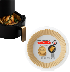 WKŁAD AIR FRYER OKRĘDŁY 16 CM PAPIER WKŁADY PAPIEROWE DO FRYTKOWNICY BEZTŁUSZCZOWEJ