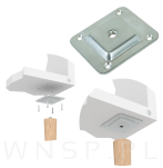 Płytka mocująca 66 X 58 mm, z gwintem M8, 4 sztuki łącznik blatu z nogą meblową - 5
