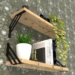 Nowoczesne wsporniki do półki ściennej, FLEX 200 x 200 mm - 4