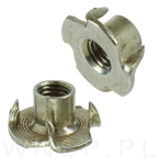 Nakrętka pazurkowa wbijana M8 X 11 mm kłowa 10 sztuk, wbijana do drewna - 7