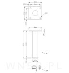Nogi stalowe okrągłe 12,6 cm, zestaw nóg z wkrętami, stal szczotkowana - 2