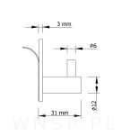 Poczwórny haczyk, uchwyt, wieszak czarny, samoprzylepny - 7