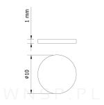 Odbojniki silikonowe samoprzylepne do drzwi mebli szuflad nóżki fi 10 x 1 mm - 3