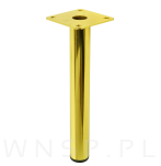 Nogi stalowe okrągłe 19,6 cm, zestaw nóg z wkrętami, złote - 8