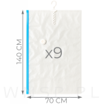 WORKI PRÓŻNIOWE DO SZAFY 140 x 70 CM 9 SZTUKI, NA KURTKI, PŁASZCZE, DO SZAFY MOCNE GRUBE - 2