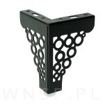 Noga meblowa Koła 13 cm, czarny mat - 3